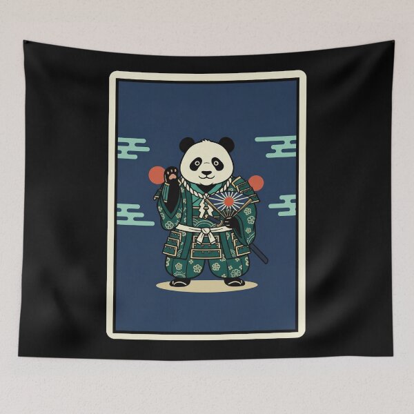 Item preview, Cute Panda Samurai Japanese Style Illustration designed and sold by JordynLadukeg65.
