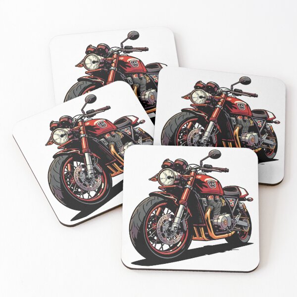 Item preview, Custom Cafe Racer Motorcycle Illustration designed and sold by myforestfog.