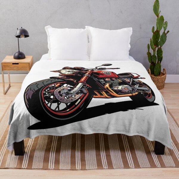 Item preview, Custom Cafe Racer Motorcycle Illustration designed and sold by myforestfog.