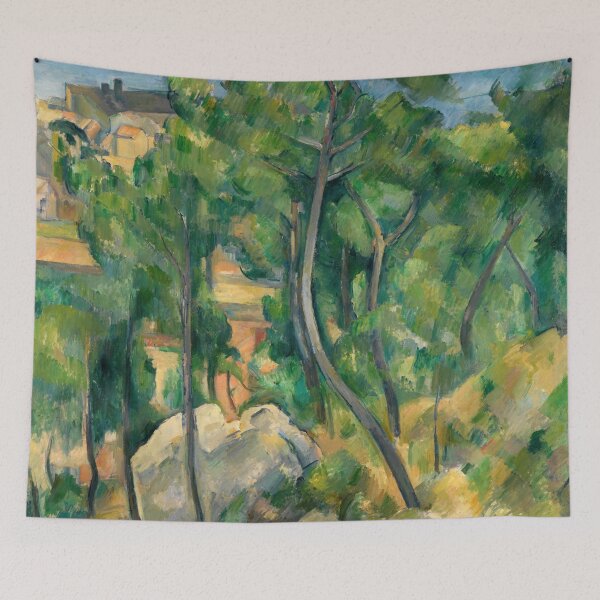 Item preview, Blick Auf Das Meer Bei Lestaque by Paul Cézanne: Post Impressionist Landscape designed and sold by artofuniverse.