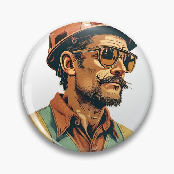 Item preview, Vintage Blue Collar Legend – Retro Construction Worker Art designed and sold by Cindralith.