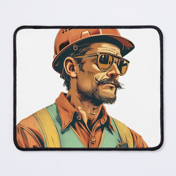 Item preview, Vintage Blue Collar Legend – Retro Construction Worker Art designed and sold by Cindralith.