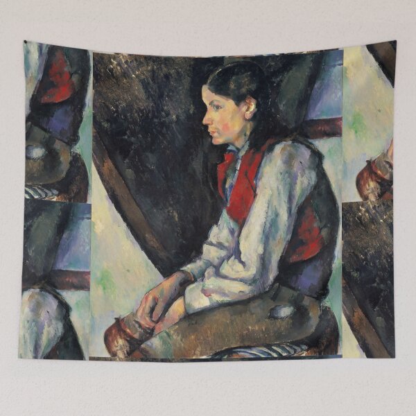 Item preview, Boy in a Red Vest by Paul Cézanne: Post Impressionist Portrait Poster designed and sold by artofuniverse.