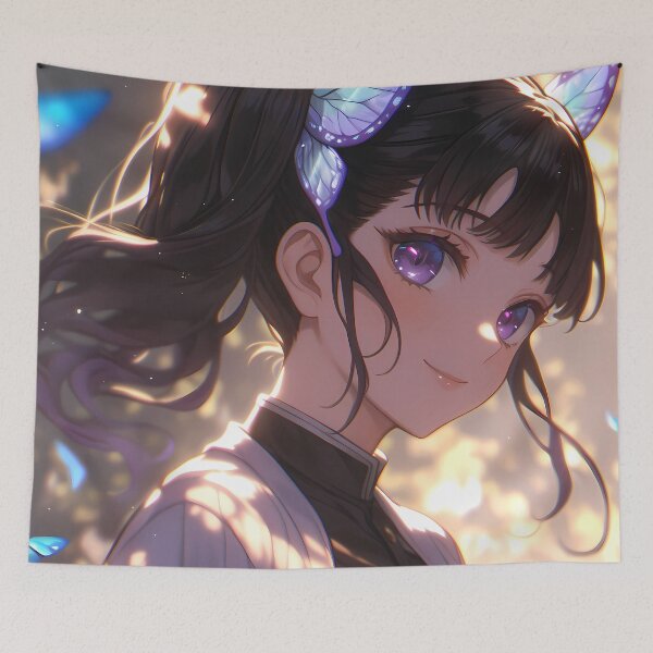Item preview, Kanao Tsuyuri Demon Slayer Gentle Butterfly Glow designed and sold by Spraykart.