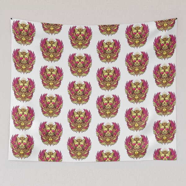 Item preview, Cool Winged Pharaoh Cat: Pink Bastet with Heart Sunglasses designed and sold by GulfSignature.