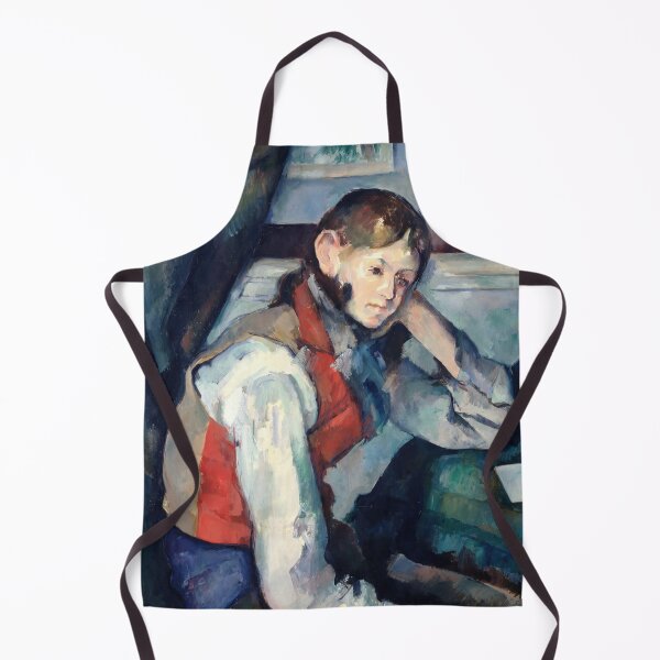 Item preview, Boy in a Red Vest by Paul Cézanne: Post Impressionist Portrait designed and sold by artofuniverse.