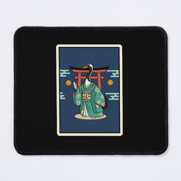 Item preview, Crane Kimono Torii Blue Japanese Zen Character Illustration designed and sold by JordynLadukeg65.