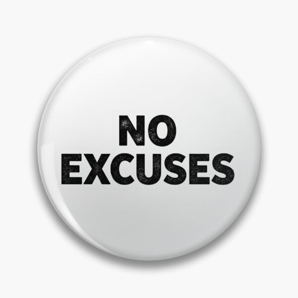 Item preview, NO EXCUSES Motivational Sticker | Bold Gym Mindset Statement Decal designed and sold by pixelandpalette.