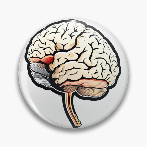 Item preview, Anatomical Human Brain Illustration – Artistic Mind Art designed and sold by Cindralith.