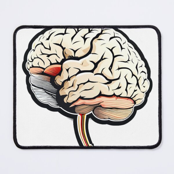 Item preview, Anatomical Human Brain Illustration – Artistic Mind Art designed and sold by Cindralith.