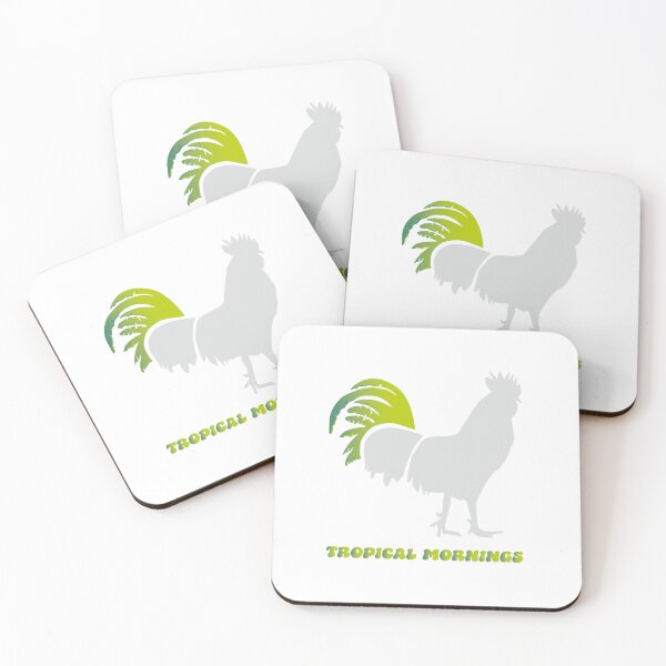 Item preview, Tropical Mornings Rooster Banana Leaves designed and sold by THEPOPNATURELAB.