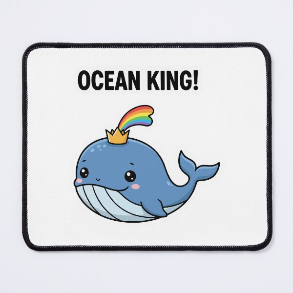 Item preview, Adorable Kawaii Whale King with Rainbow Spout Sticker designed and sold by dmejpl.