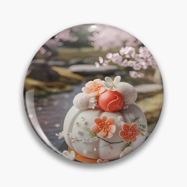 Item preview, Japanese Garden Cake with Cherry Blossoms designed and sold by Bensoncreatives.