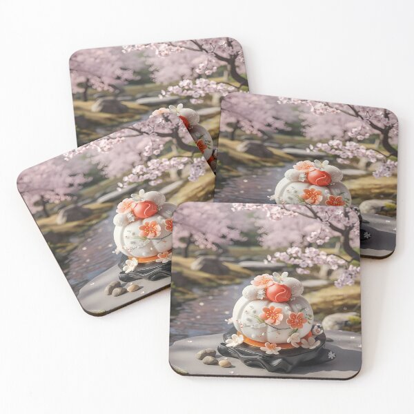 Item preview, Japanese Garden Cake with Cherry Blossoms designed and sold by Bensoncreatives.