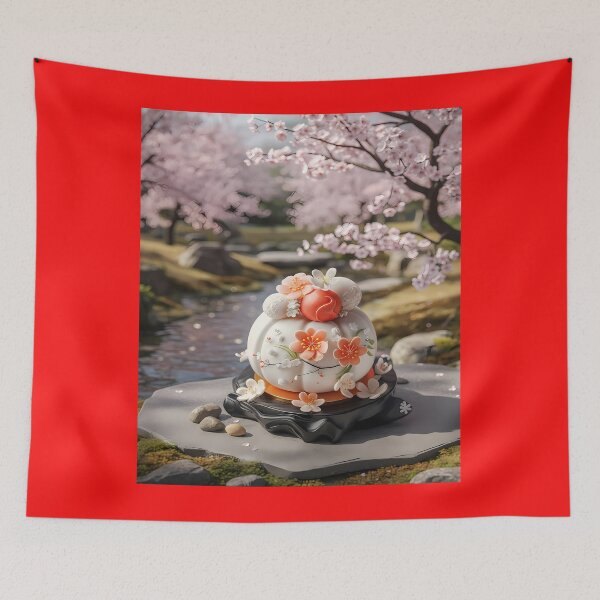 Item preview, Japanese Garden Cake with Cherry Blossoms designed and sold by Bensoncreatives.