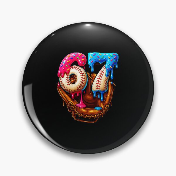 Item preview, 67 Baseball Candy Drip Glove Funny Sports Meme Illustration designed and sold by miaa-artistshop.