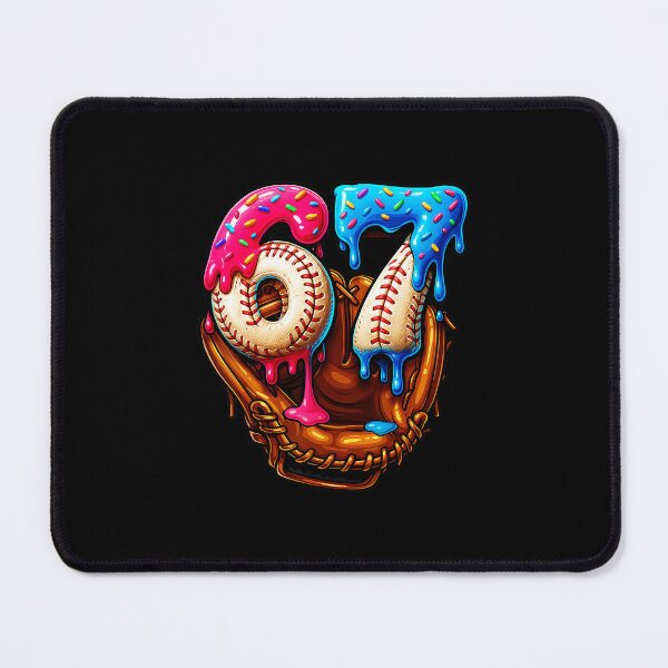 Item preview, 67 Baseball Candy Drip Glove Funny Sports Meme Illustration designed and sold by miaa-artistshop.