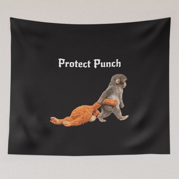 Item preview, Protect Baby Monkey Punch Cute Animal Lover Design designed and sold by kiralynstration.