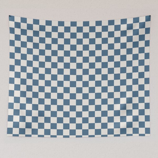 Item preview, Blue And Cream Checkered Pattern designed and sold by pattern-archive.