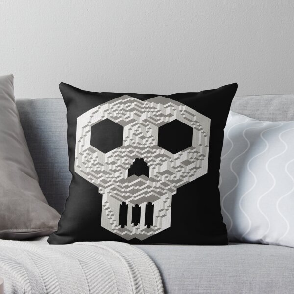 Item preview, Geometric Skull — Bone Gray Isometric Cube Mosaic designed and sold by tilinger.