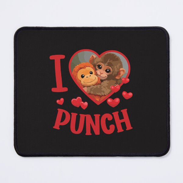 Item preview, I Love Punch Cute Baby Monkey Heart Design designed and sold by kiralynstration.