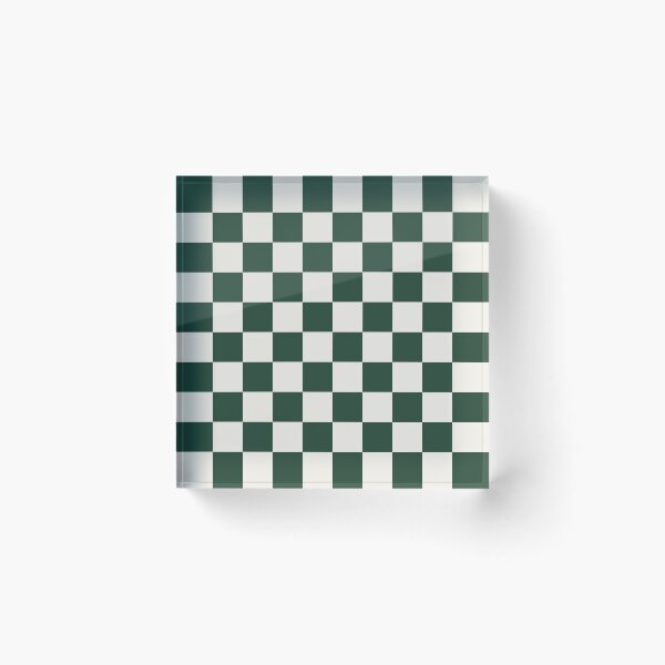 Item preview, Green And Cream Checkered Pattern designed and sold by pattern-archive.