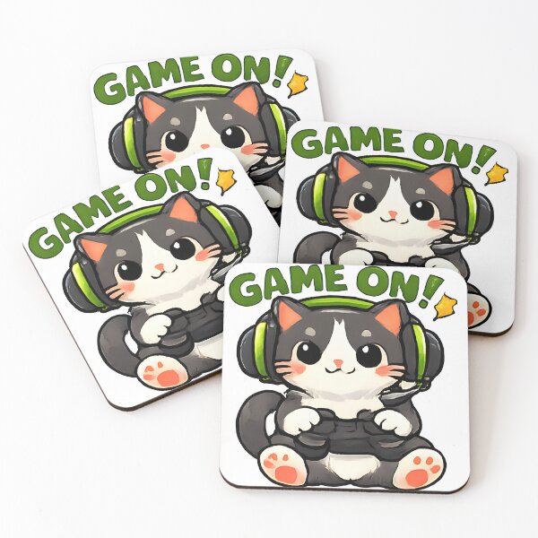 Item preview, Kawaii Cute Gaming Cat designed and sold by VictorySticker.
