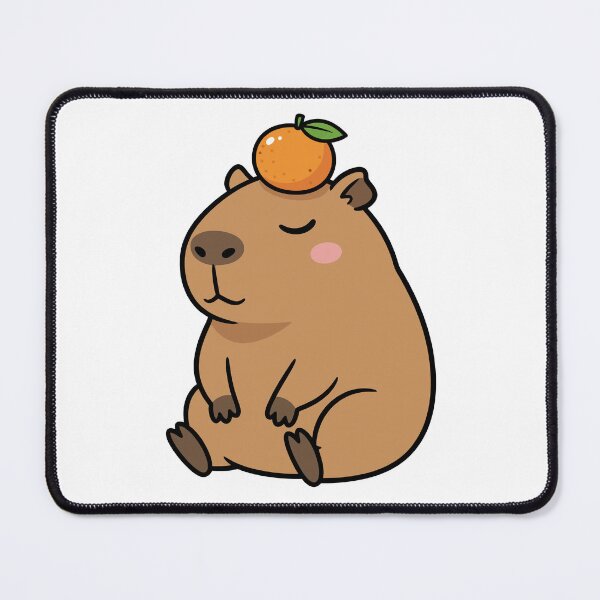 Item preview, Zen Chill Capybara with Orange Yuzu Fruit designed and sold by dmejpl.