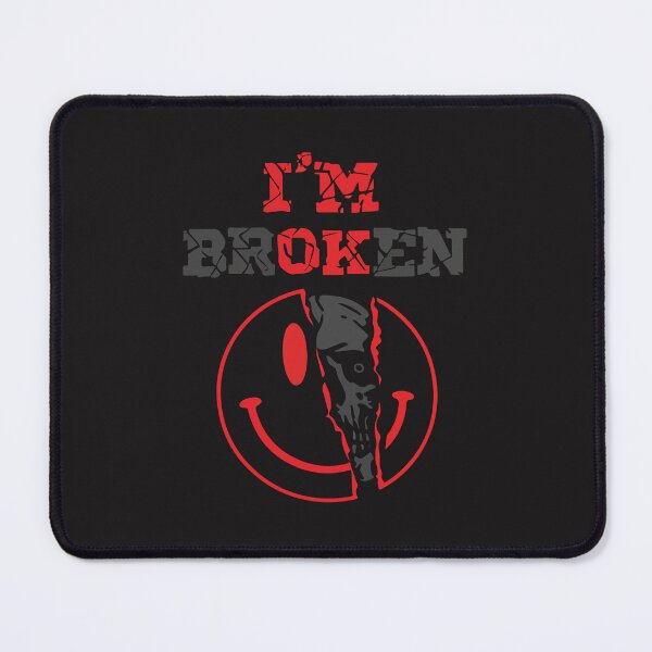 Item preview, I’m Broken Dark Humor Cracked Smile Graphic Design designed and sold by kiralynstration.