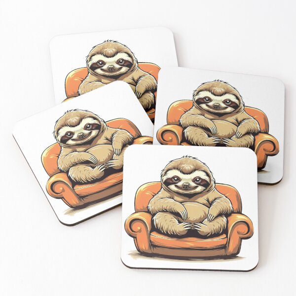 Item preview, Chillin' Sloth on a Couch – Ultimate Lazy Day Vibe designed and sold by Cindralith.