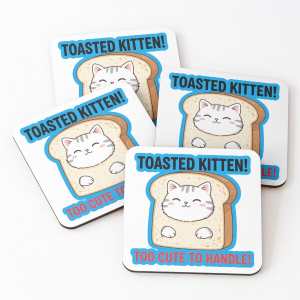 Item preview, Toasted Kitten Adorable Kawaii Cat in Bread Slice designed and sold by dmejpl.