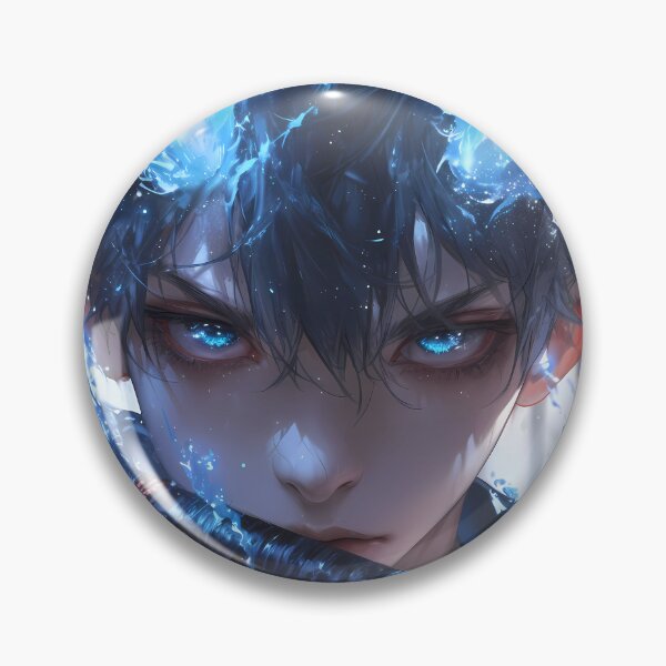 Item preview, Rin Okumura Blue Exorcist Intense Stare Blue Flames Aura designed and sold by Spraykart.