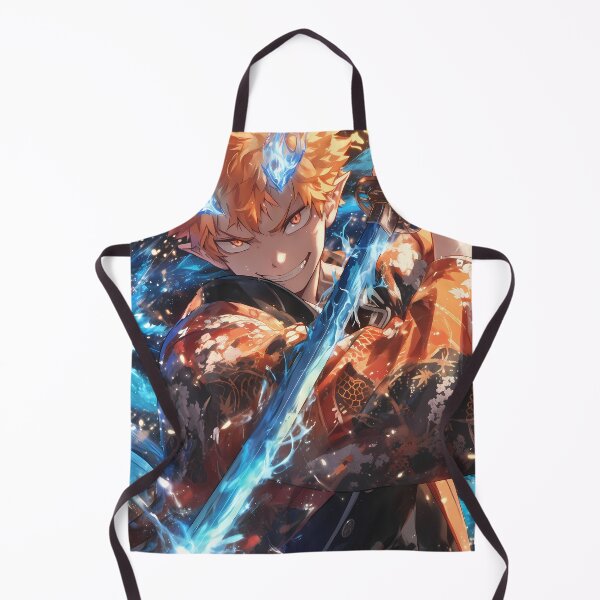 Item preview, Renzo Shima Blue Exorcist Orange Hair Blue Flames Fierce Grin designed and sold by Spraykart.