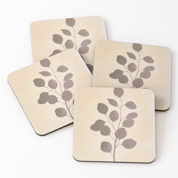 Item preview, Minimal Taupe Botanical Silhouette Wall Art – Beige Japandi Neutral Print designed and sold by sana designer.