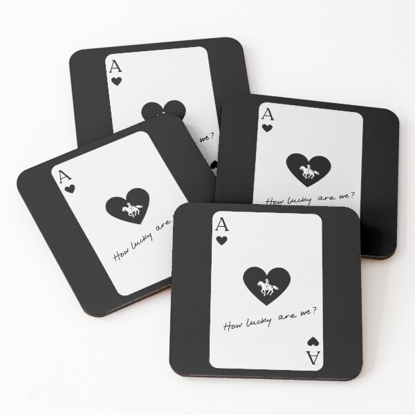 Item preview, How Lucky Are We Black Card designed and sold by RamblingerArt.