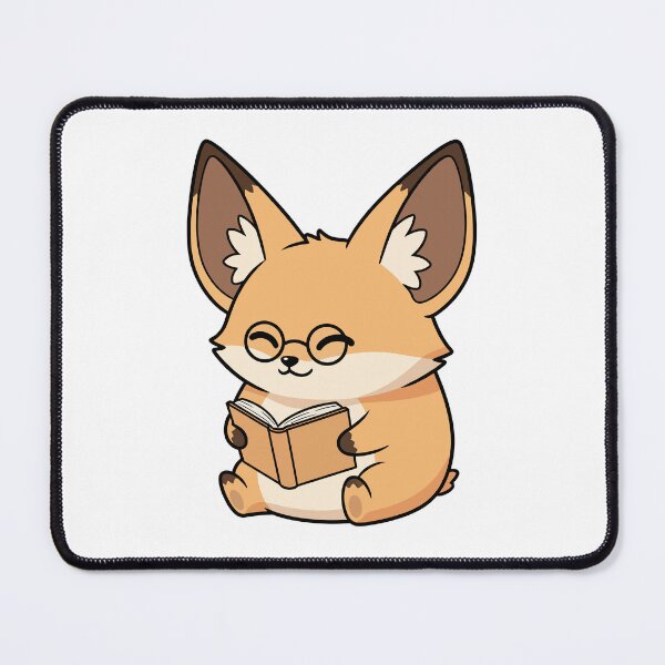 Item preview, Adorable Fennec Fox Reading Book Kawaii Animal Sticker designed and sold by dmejpl.