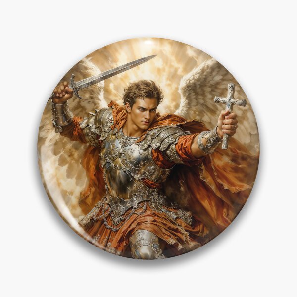 Artikelvorschau, Fantasy-Illustration des Erzengels Michael entworfen und verkauft von AliceWhiteDF.