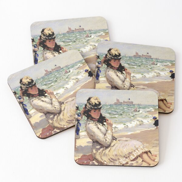 Item preview, Camille on the Beach at Trouville designed and sold by artdesignsnow.