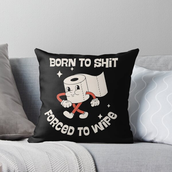 Item preview, Born to Shit Forced to Wipe - Funny Rubber Hose Vintage Cartoon Toilet Paper Design designed and sold by haitrieuic96.