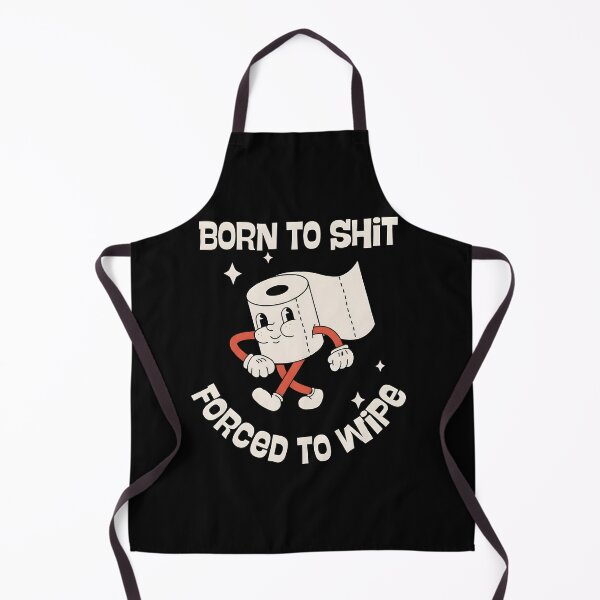 Item preview, Born to Shit Forced to Wipe - Funny Rubber Hose Vintage Cartoon Toilet Paper Design designed and sold by haitrieuic96.