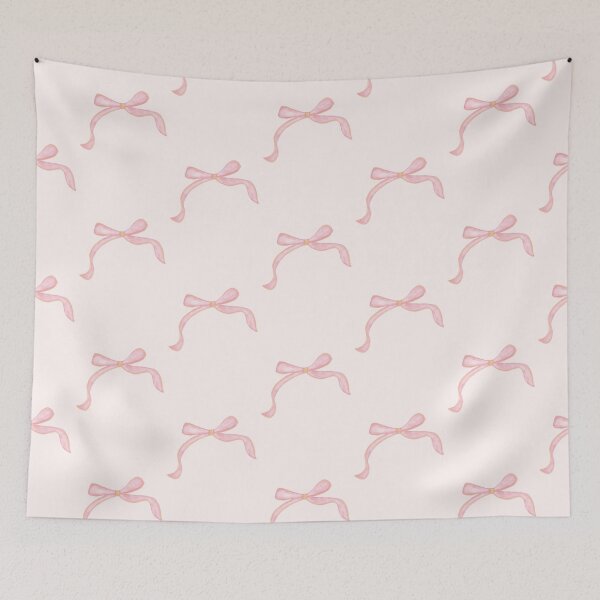 Artikelvorschau, Rosa und goldene kokette Schleife entworfen und verkauft von PoppyseedStudios.
