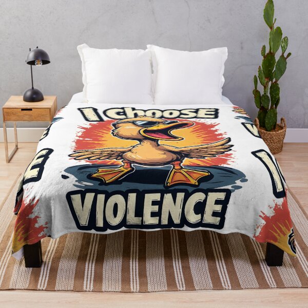Item preview, I Choose Violence – Cute Duck Meme Art designed and sold by owi-art.