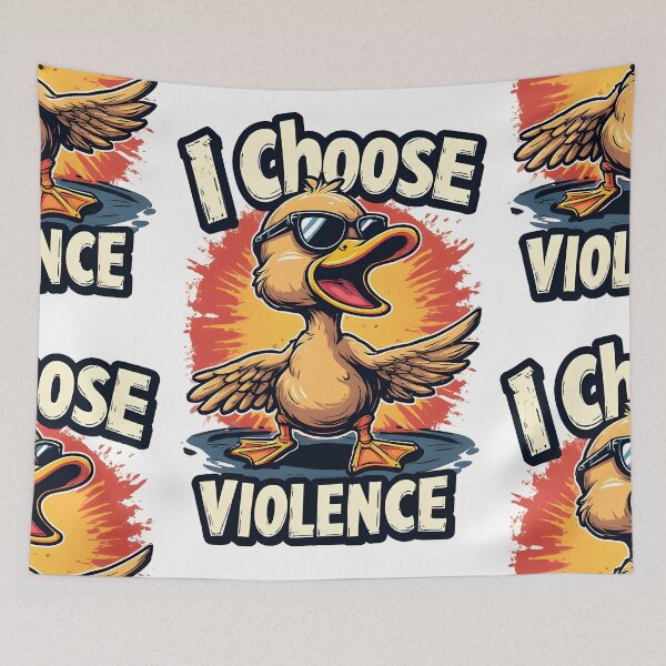 Item preview, I Choose Violence – Cute Duck Meme Art designed and sold by owi-art.