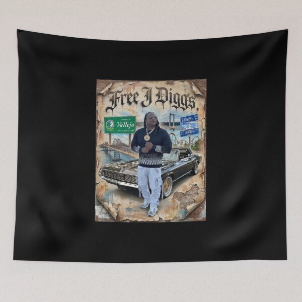 Item preview, Free J Diggs Vallejo Legacy Poster – Bay Area Hyphy Street Art Tribute with Classic Mercury Cougar designed and sold by DyfunctionalTee.