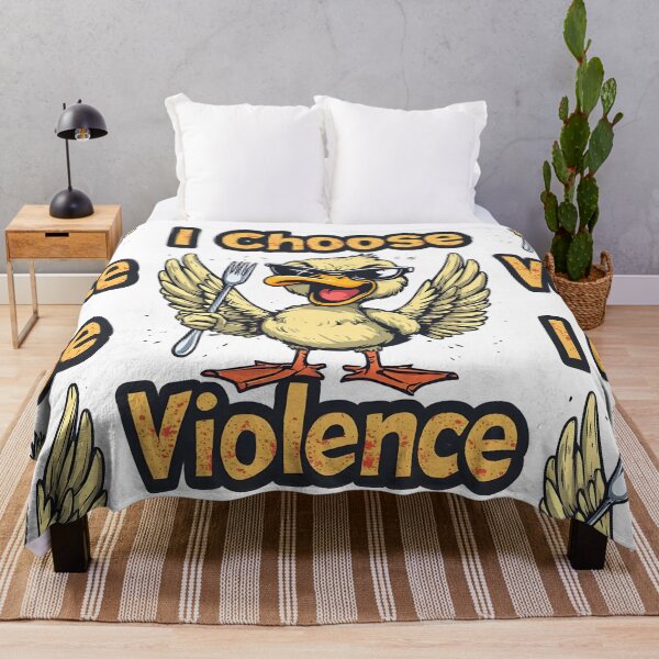 Item preview, I Choose Violence – Kawaii Angry Duck funny Meme designed and sold by owi-art.