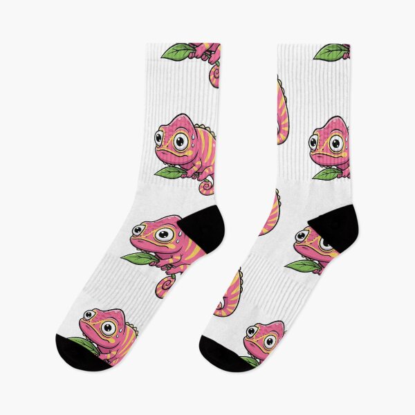 Item preview, Anxious Pink Chameleon Socially Awkward Sticker designed and sold by dmejpl.