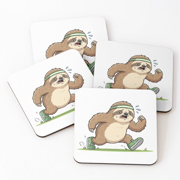 Item preview, Athletic Sloth Running My Best Sticker designed and sold by dmejpl.