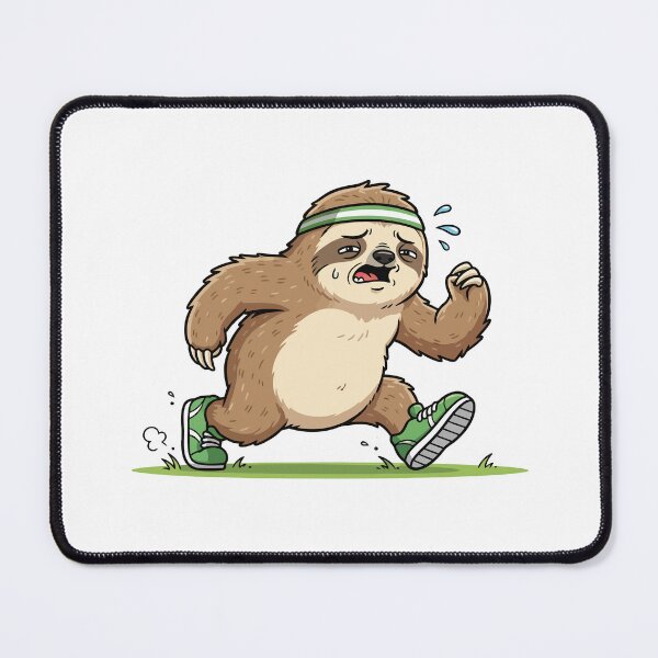 Item preview, Athletic Sloth Running My Best Sticker designed and sold by dmejpl.
