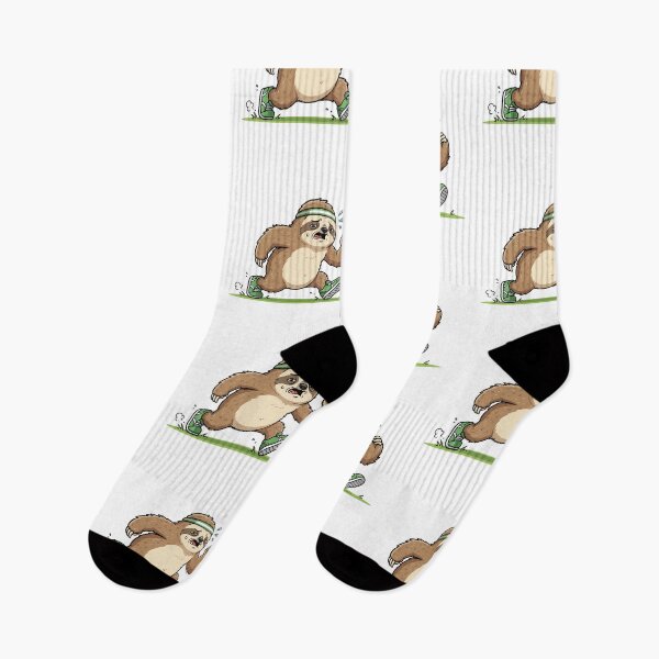Item preview, Athletic Sloth Running My Best Sticker designed and sold by dmejpl.