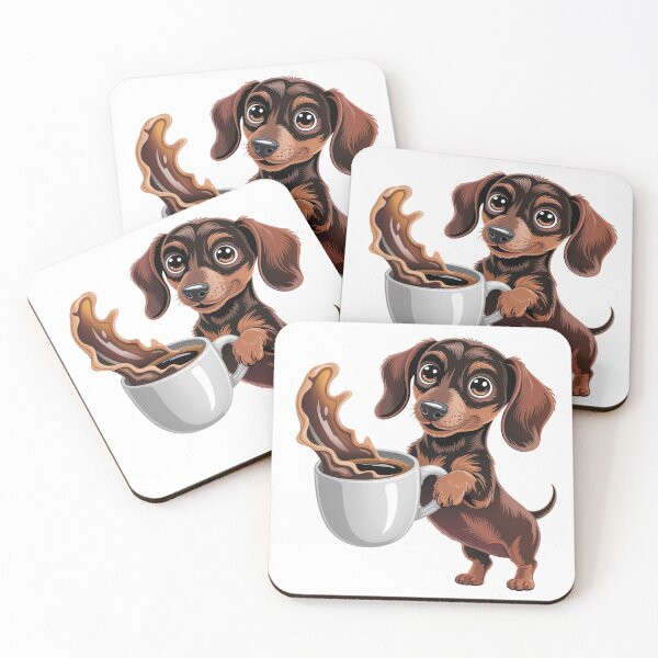 Item preview, Dachshund Serving Coffee Delight designed and sold by jkrphoto.